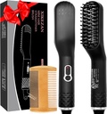 Bart Richter für Männer,Premium beheizte Bart Bürste w/Anti-Scald Feature, Bart Richtkomb, Unique Vaters Tag Geburtstag Valentines Geschenke für Männer Ihm Papa Freund Weihnachten Stocking Stuffers