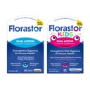 Florastor Familie Probiotisches Bundle - 30 ct. Probiotische für Verdauung + Immungesundheit & 20 ct Kinder Täglich Probiotische - Unaromatische Pulverstäbchen - Boost Gute Bakterien & Flush Out The Bad