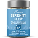 Serenity Sleep Natural Sleep Aid – Potent Blend of Magnesium, Valerian Root und Melatonin – Natural Sleep Aid – Non-Habit-Forming Way to Relax and Get a Good Night’s Sleep – 60 Vegan Soft Caps