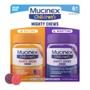 Mucinex Kinder-Mighty Chews Kids Cough Medicine Daytime und Nighttime Value Pack, einfach zu tun Cough Suppressant für Kinder mit Dextromethorphan, Mixed Berry Flavor, 32 Medikamenteierte Kautabletten