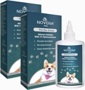 NOVEHA Pet Ear Drops mit 1% Hydrocortisone | Ear Cleaner für Hunde & Katzen für Earwax Buildup, No-Sting Formel, Calms Itch & Reduces Painful Ear Infections 60mL (60ml (Pack of 2))