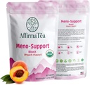 Meno-Support BloatX Organic Menopause Relief: Balances & unterstützt Hot Flashes, Hormone, Moods Swings, Night Sweats, & Bloating W/Black Cohosh, Red Clover & Dong Quai. Natürliche Peach Flavor.
