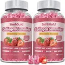 2 Packs Vegan 2500Mg Kollagengummis für Frauen Anti-Aging, Haut, Haarnägel, Collagen Typen 1 und 3, Biotin, Sea Moss für Herren - Zuckerfrei, Non-GMO, 120 Zähler Collagen Ergänzungen Gummi