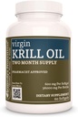 Remedy Ernährung Virgin Krill Öl (Omega-3 Fettsäuren: EPA & DHA) | 600 mg, 60 Softgels Nahrungsergänzung | Zwei Monate Versorgung
