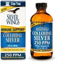Percorso naturale Silver Wings Colloidal Silver Liquid - Enhanced Immune Support Supplement - 250ppm (1250mcg) - 8oz