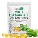 Öl von Oregano mit schwarzem Samenöl, Bio Oregano Öl Softgels,Oregano Öl Kapseln Bio,Non-GMO, Glutenfrei,120