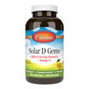 Carlson - Solar D Gems, Vitamin D3 und Omega-3 Supplement, 2000 IU (50 mcg) Vitamin D3, 115 mg Omega-3s EPA und DHA Supplement, Wild Caught, Sustainable Sourced, Lemon, 360 Softgels