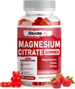 Magnesium Citrate Gummies 420mg pro Servierung - 90 Vegan-Gummien - Fördert gesunde Entspannung, Muskel, Knochen, & Energie Unterstützung (90 Erdbeer-Gummien)