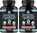 Angry ergänzt Garcinia Cambogia mit Probiotika, Gut Health Multivitamin w. Vitamine A, C, D, E, K, B2, Zink, Selen, Kupfer, Chrom + Kräutermischung Kapseln (2- Flaschen, 120ct Gesamt)