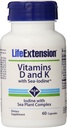 Lebensverlängerung Vitamine D und K mit Sea-Iodine, 60 Kapseln