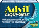 Advil Pain Reliever/Fever Reducer Liqui-Gels 200mg - 20 ct, Pack von 3