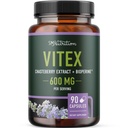 Vitex Chasteberry Supplement 600mg | Agnus Castus für Frauen Hormon Balance, Menopause, Menstrual Regularity & Hormonal Akne* | Zertifiziert Glutenfrei, Vegetarisch | 90 Kapseln, 3-Monat Versorgung