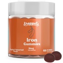 Droppels Iron Gummies 18mg für Frauen und Männer – Vegan Pflanzenbasierte Eisenergänzung | Unterstützt Energie & Blut Gesundheit | Pectin-Based, Non-GMO, Gluten & Gelatin Free | Tamarind Flavor, 60 Count