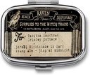 Metall 2 Compartment Pille Organizer Travel Friendly Portable Compact Pille Box Cute Pille Fall Vitamine/Fish Oil/Supplements/Meds/Tablet für Geldbeutel/Pocket (Vintage Label)
