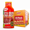 Vitamin Energy Focus+ Extra Strength Energy Shot Fruit Punch 48 Pack, 260mg Natürliche Koffein, B-Vitamine, CoQ10, Aminosäuren, Fokus, Produktivität & Clarity, Zero Sugar, Glutenfrei, 1,93 fl oz
