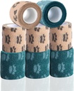 Selbstklebende Bandage Wrap - Vet Wrap für Hunde Keine Chew - Medizinische Cohesive Bandage Wrap für Wund Care, Schmerzpflege, Erste Hilfe, Vet Tape für Pet Birds Cat Horses (2 Zoll, 8 Rollen, 8 Farben)