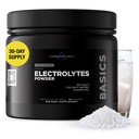 Livingood Daily Electrolytes Pulver, Elektrolyte Hydration Pulver mit Magensium, Kalium, Meersalz und Kokosnuss-Wasser-Zucker Freie Elektrolyt-Getränk-Mischung, Keto, Glutenfrei, Entflammt, 30 Portionen