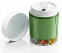 Große Pille Organizer, Tägliche Pillenspender Flaschen mit 7 großen Komponenten,Jumbo Pille Box, Pillen-Speicherbehälter für Vitamin, Fischöl, Medizin-Ergänzung, Easy Turn Lid mit beigefügtem Etikett, Grün