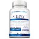 Approved Science Sleepsyl - Schlafergänzung - Valerian Root, Lemon Balm, Melatonin, Kamille, L-Ornithine - Vegan, 60 Kapseln
