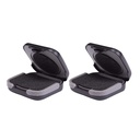 SOUNDLINK Hörgerät Aufbewahrungstasche Hard - Hörgeräte tragen Box Small Holder für CIC, ITC, nicht für BTE ABS Black (2 Stück in 1 Packung)