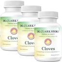 Dr Clark Cloves Healthcare Supplement - Natürliche Verdauungsmedizin, 500 mg, 100 reine Gelatinekapseln 3Pack
