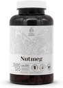 Nutmeg 120 Kapseln | High-Potency Kräuter Nahrungsergänzungsmittel | Hergestellt mit Gemüsekapseln und Muskatnuss (Rou Dou Kou, Myristica Fragrans) Getrocknete Mutter (120 Count)