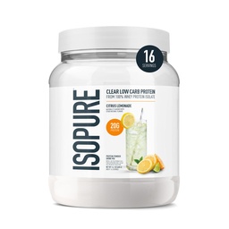 Isopure klare Whey Isolate Protein Pulver, Lactosefrei, Glutenfrei, Natürlich aromatisiert, Citrus Lemonade, 20g Protein Per Serving, 14.1 Oz, 16 Servierungen (Verpackung Mai Vary)