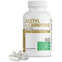 Bronson Acétyl L-Carnitine 500 MG Acid Amino de haute puissance Non-OGM, 60 Capsules