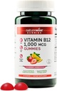 NatureWise Vitamin B12 Gummis für Erwachsene, 1000 mcg - Erdbeer-Lemon-Flaschen - Unterstützt tägliche Energie, Psychische Klarheit, kognitive Funktion - Vegan, Glutenfrei, Non-GMO - 60 Count[1-Month Supply]