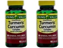 Spring Valley Standerdized Complex Turmeric Curcumin Nahrungsergänzung Kapseln, 500 mg, 90 Graf, 2 pk
