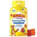 L'il Critters Gummy Vites Daily Kids Multivitamins sortierte Obst-Flaschen für Alter 2+ Kleinkinder & Kinder, Gummy Vitamin mit Vitamin C und D, 95-190 Tage Versorgung, 190 Gummi