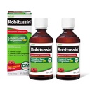 Robitusin Erwachsene Maximale Stärke Cough Plus Chest Congestion DM Max, Cough Suppressant und Expectorant, Raspberry Flavor, 8 Fl Oz x 2