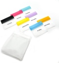 EZY DOSE Reusable 7-Day Pill Pouch Set, Durable Multi-Purpose Travel-Sized Baggies, beinhaltet Tage der Woche Labels w/Color für einfache Identifizierung, Silikon-Speicher, Clear, BPA Free, TSA genehmigt