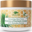 Manuka Honig Eczema Creme Feuchtigkeitsspendende Lotion Behandlung für Psoriasis Relief - juckend, trockene Haut Rash Salbe - beruhigende Feuchtigkeitscreme für Baby, Kinder, Erwachsene - hohe Festigkeit Körper & Gesichtscreme 2oz