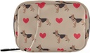 Pille Box Deutsch Schäferhund Herz 7 Tage Pille Fall Reisen Pille Organizer Tasche mit Reißverschluss Tragbare Wöchentliche Vitamin Medizin Ergänzung Halter Tasche
