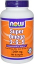Super Omega 3-6-9 1200mg 180 Softgels (Pack of 2)