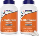 Jetzt L-Glutamin 500mg 300 Veg Kapseln (Pack von 2) - Non-GMO Supplement - Vegan Lglutamin 500 mg Kapseln