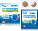MQ 20ct Motion Sickness Patches, dunkle Farbe, Sea Sickness Patches Non Drowsy & Waterproof, Cruise Ship Travel Essentials, Fast Acting & Longing 72H