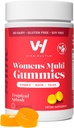 VitaHustle Womens Multivitamin Gummies, Vegan, Biotin, Folate, Weibliche Gesundheit, Haar, Haut & Nails, Niedriger Zucker, Non GMO, Tropical Splash, 50 Count