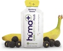Huma Plus (Doppelelektrolyte) - Chia Energy Gel, BlackBerry Banana, 12 Gels - Stomach Friendly, Real Food Energy Gels