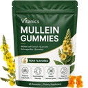 Mullein Gummies, Daily Respiratory Health Gummies,1000mg Mullein Blatt Kräuterextrakt, Pear Flavor, Lung Health & Sinus Relief (30 Tage Versorgung)