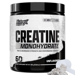 Nutrex Forschung Kreatin Monohydrat Pulver 60 Servierungen | Unflavored 5G Micronized Creatine Pulver | Glutenfrei