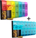 Extra große Pille Organizer 2 Mal pro Tag, Wöchentliche XL PM Pille Case, 7 Tage Pille Box zweimal pro Tag