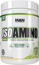 MAN Sports ISO Amino Pure Isolierte BCAA Pulver 270 Gramm - Mountain Mist - Vegetarische Formel 2:1:1 Verhältnis - Natürliche Inhaltsstoffe - Keine Füllstoffe, keine künstlichen Farben - Lean Muscle Building Supplement