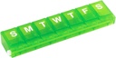 EZY DOSE Weekly (7-Day) Pill Planner, Medizin-Fall, Vitamin Organizer-Box, Small Locking Comparts zu Sichere Verschreibung Medikamente und Verhindern zufällige Verwürfe, Grün
