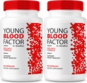 NutraRize (2 Pack) Capsules de facteur sanguin jeune - Formule officielle de nettoyage des vaisseaux sanguins, tout supplément naturel pour maintenir des niveaux stables en santé, YoungBloodFactor Pills de soutien Avis (120 Capsules)