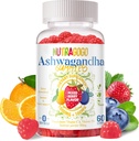 Ashwagandha Gummies & Vitamin D3 Gummies 60 Count - Organic Aswangdha Supplement zur Verbesserung von Schlaf, Stress-Relief & Mood-Beruhigung (Mixed Berry, Vegan, Plant Based,Gluten-Free & Gelatin Free)-1pack