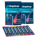 DripDrop Hydration - Elektrolyt-Pulver-Packets - Wassermelone, Berry, Zitronen, Orange, Frucht-Punch, Trauben, Erdbeer-Lemonade, Kirsche - 32 Count