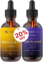 Bundle - Mullein Leaf Extract & Lions Mane Mushroom Supplement - Atemunterstützung und Gehirnunterstützung