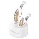 Hörgeräte, wiederaufladbare Hörgeräte für Senioren & Erwachsene mit Lärmbelästigung, Hinter-The-Ear OTC Hörgeräte mit tragbarer Ladebasis(Gold)